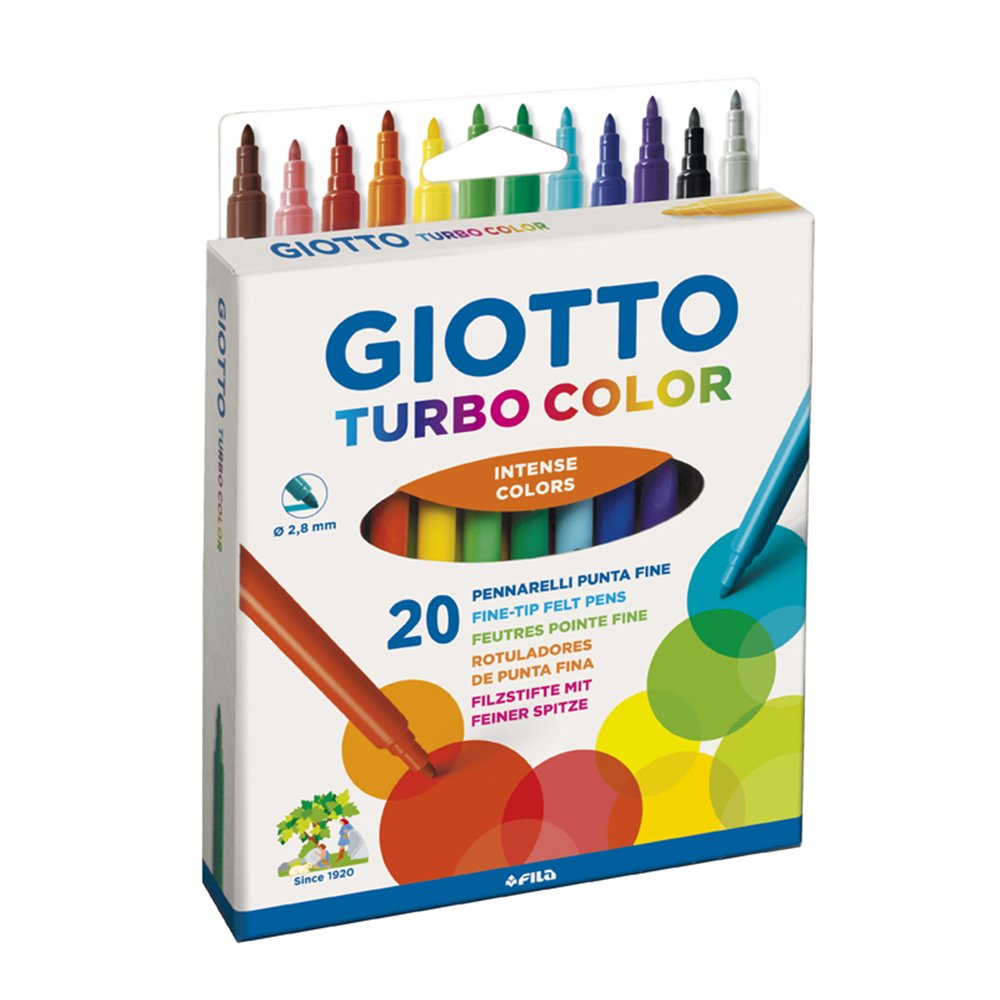 Marcador Giotto Turbo Escolar X 20 Colores