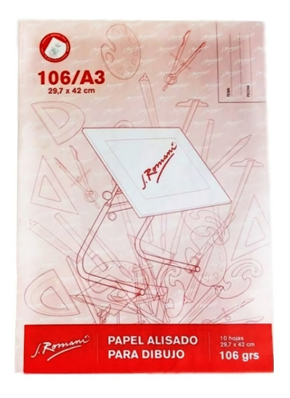Papel Romani 44 X 32 106 Grs X10 Hojas