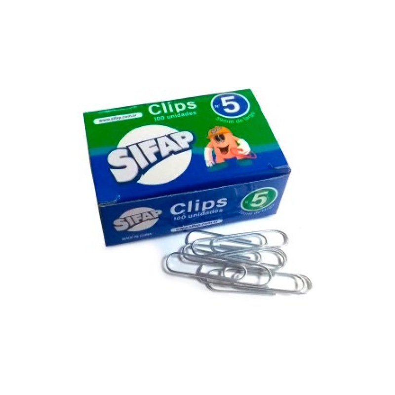 Broches Clips Sifap Nº 5 X 100 Unidades