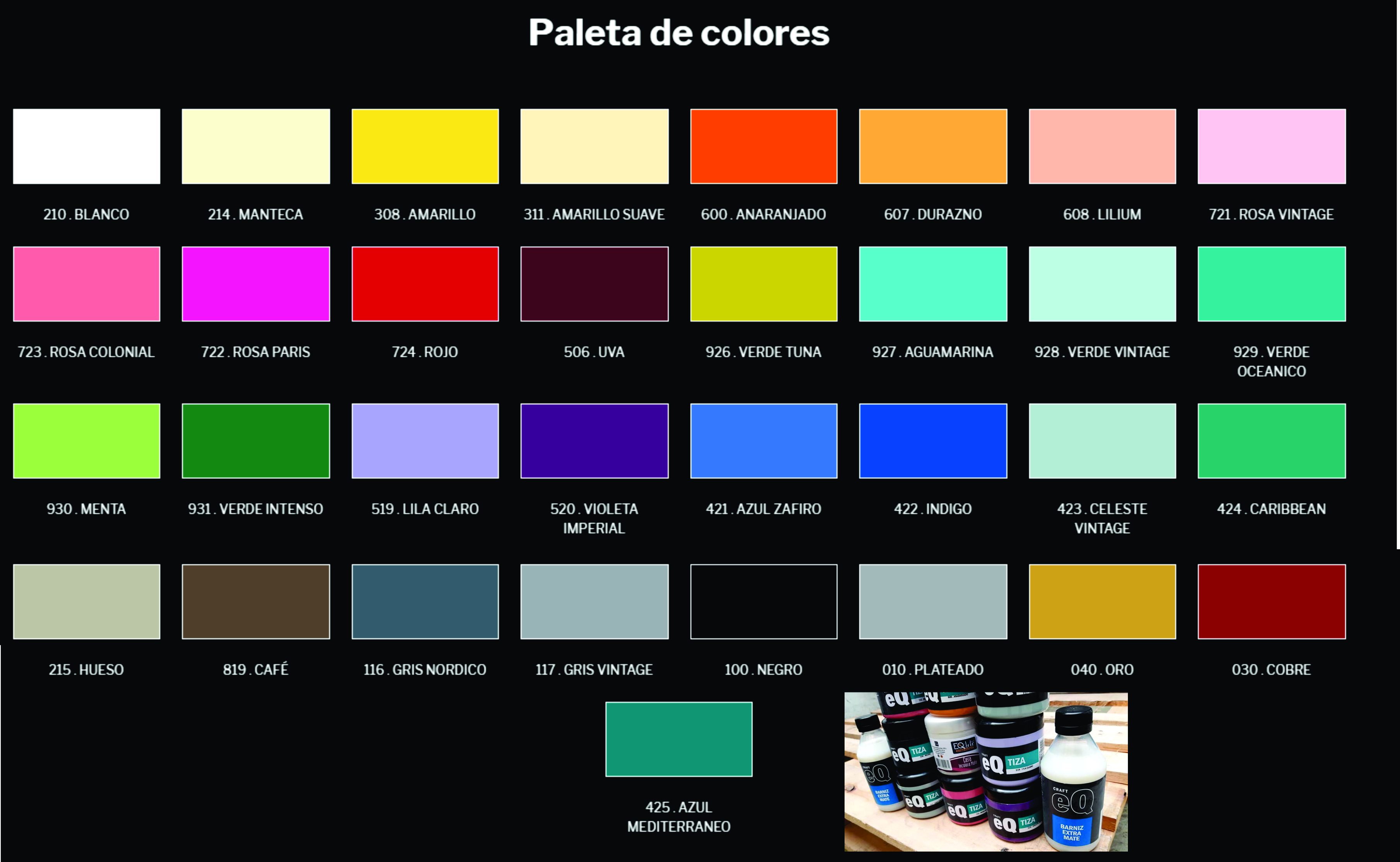 Pinturas Eqarte 930 Tiza 200cc Menta