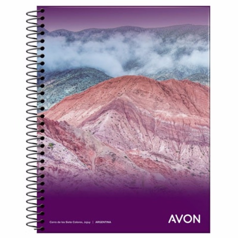 Cuaderno 29,7 Avon Tapa Flexible 84 Hojas Rayado Espiral