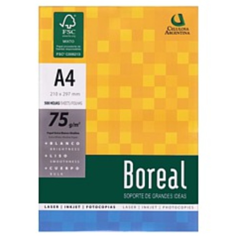 Resma A4 Boreal 75 Grs