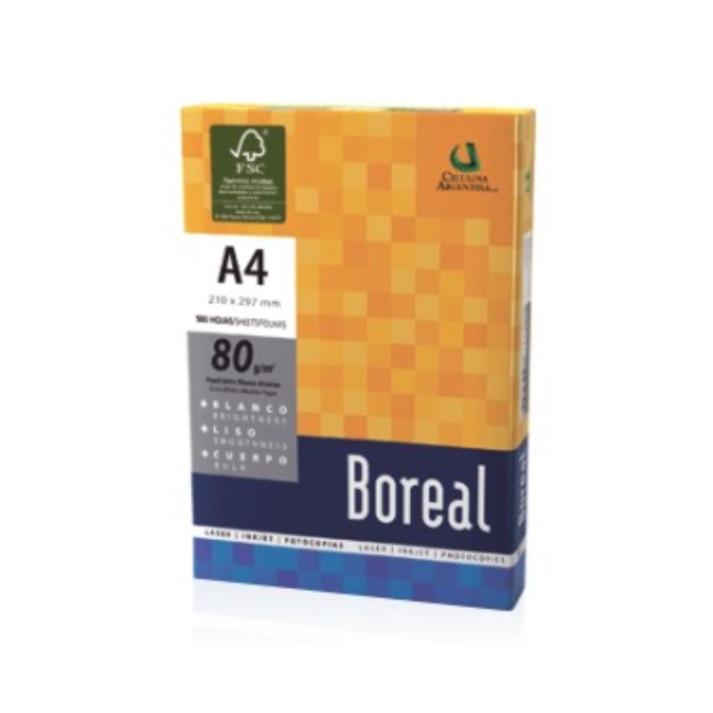 Resma A4 Boreal 80 Grs