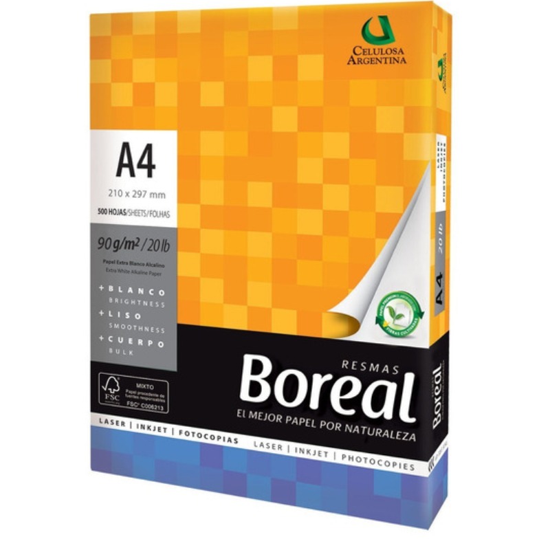 Resma A4 Boreal 90 Grs