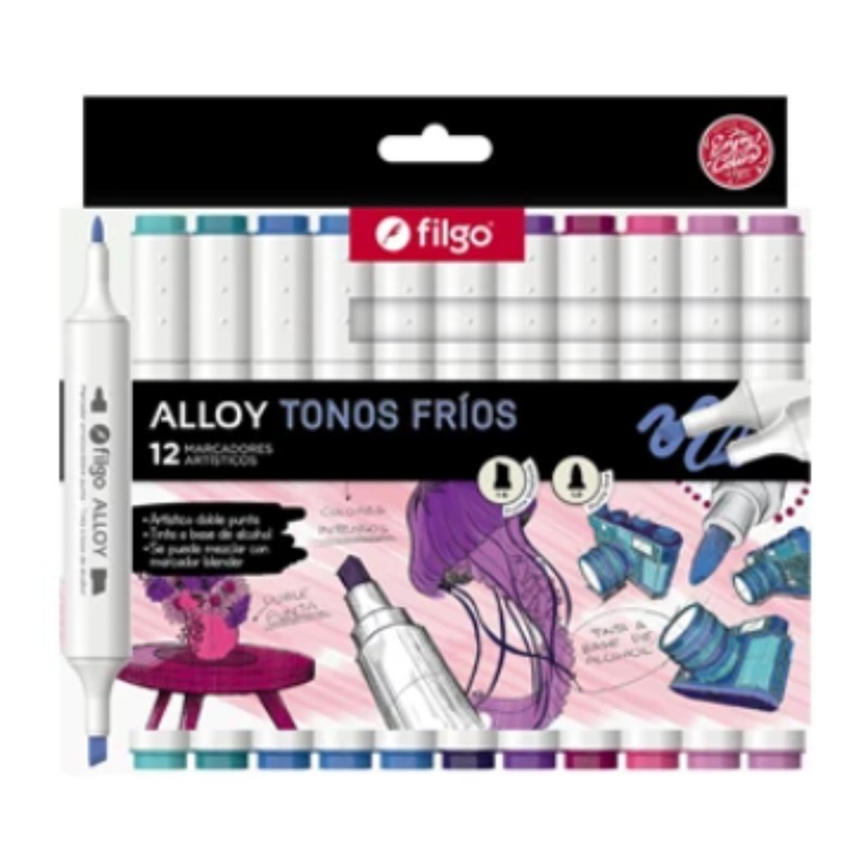 Marcador Filgo Alloy Frios X 12 Unid. (allym-e12-fri)