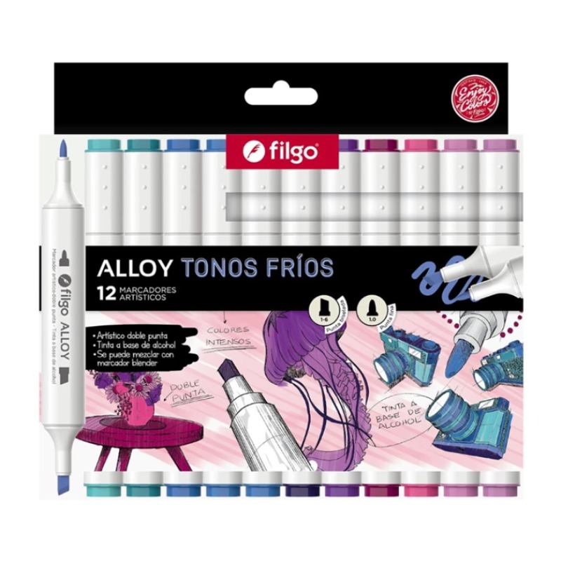 Marcador Filgo Alloy Frios X 12 Unid. (allym-e12-sec)
