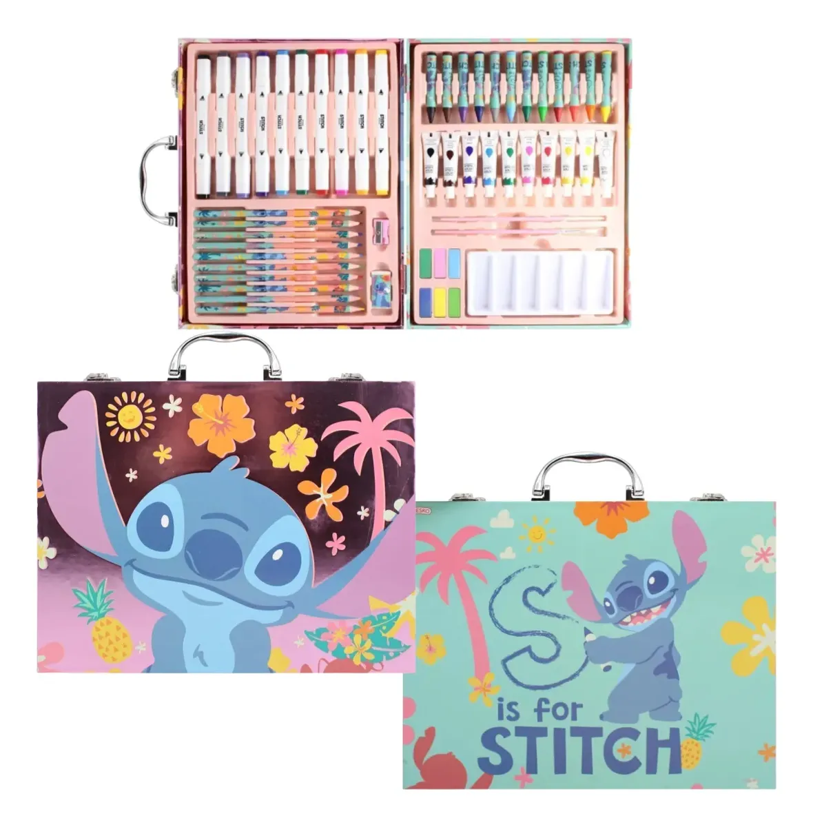 Maletin De Arte Cresko Stitch Tropical X 53 Pzas. (lt135)