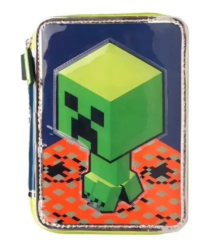 Canopla Cresko De 2 Pisos Pvc Minecraft Verde (mi515) + Utiles