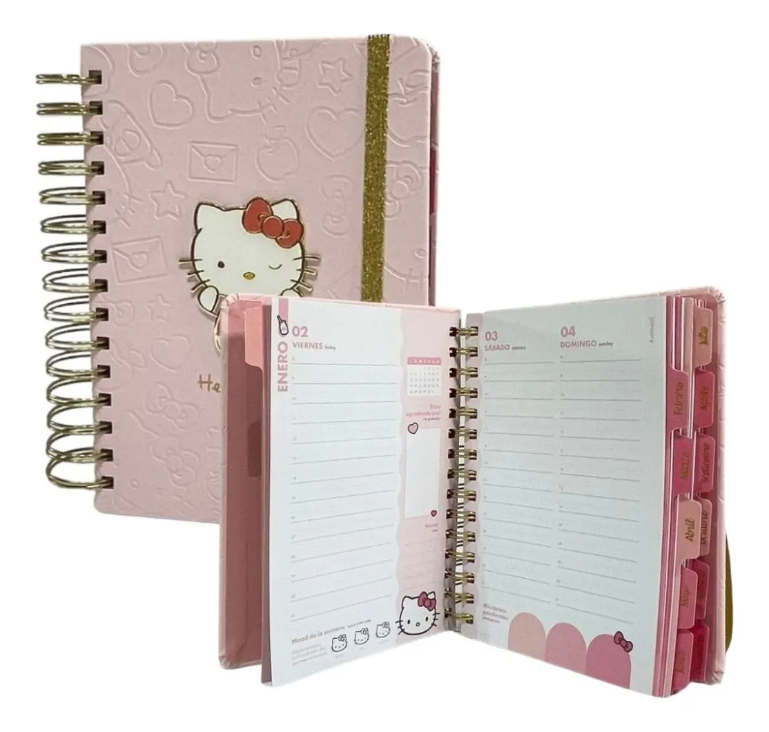 Agenda Mooving Hello Kitty C/esp. Diaria 14 X 20 Cm. (1418165)